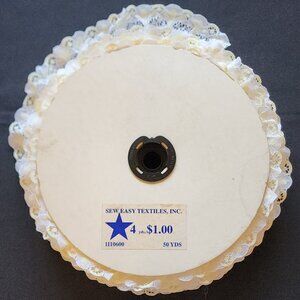 Yellow & White Ribbon Lace Trim/Sewing/Crafts Original Roll